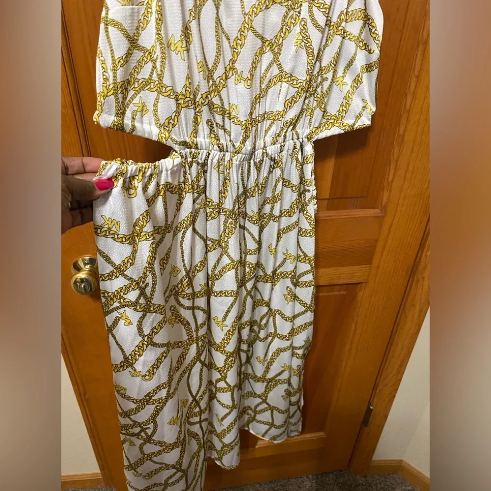 NWT Michael Michael Kors Logo Print Dress - Picture 4 of 4